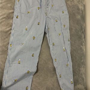 H&M Snoopy Blue and White Striped Pajama Pants